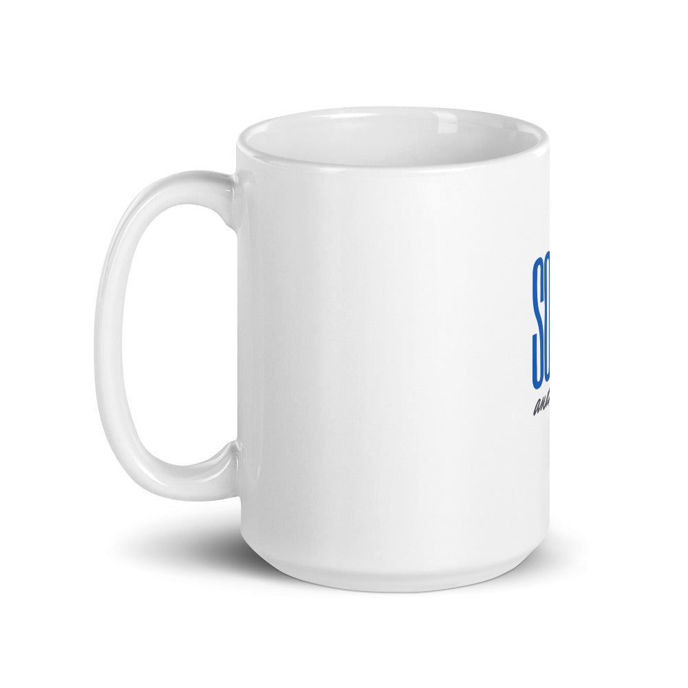 Sober and Strong White glossy mug