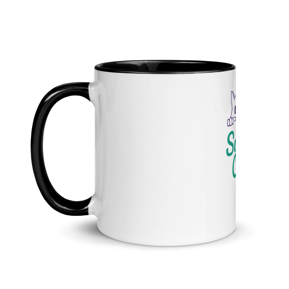 Sober Cat Mug with Color Inside