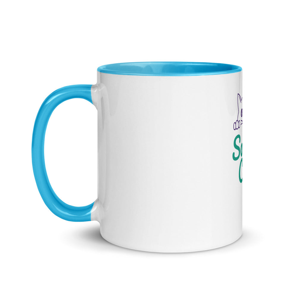Sober Cat Mug with Color Inside