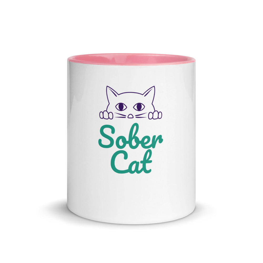 Sober Cat Mug with Color Inside