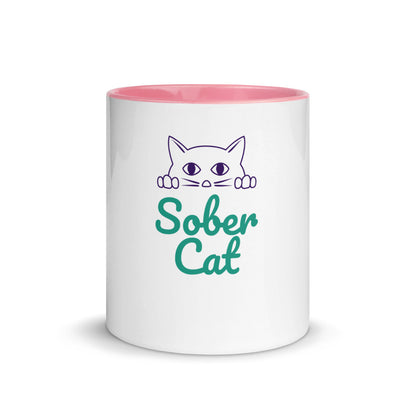 Sober Cat Mug with Color Inside
