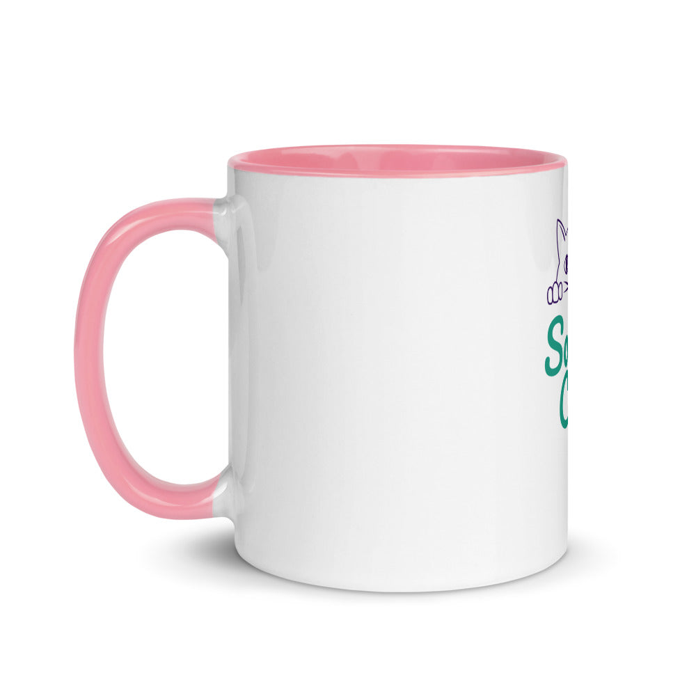 Sober Cat Mug with Color Inside