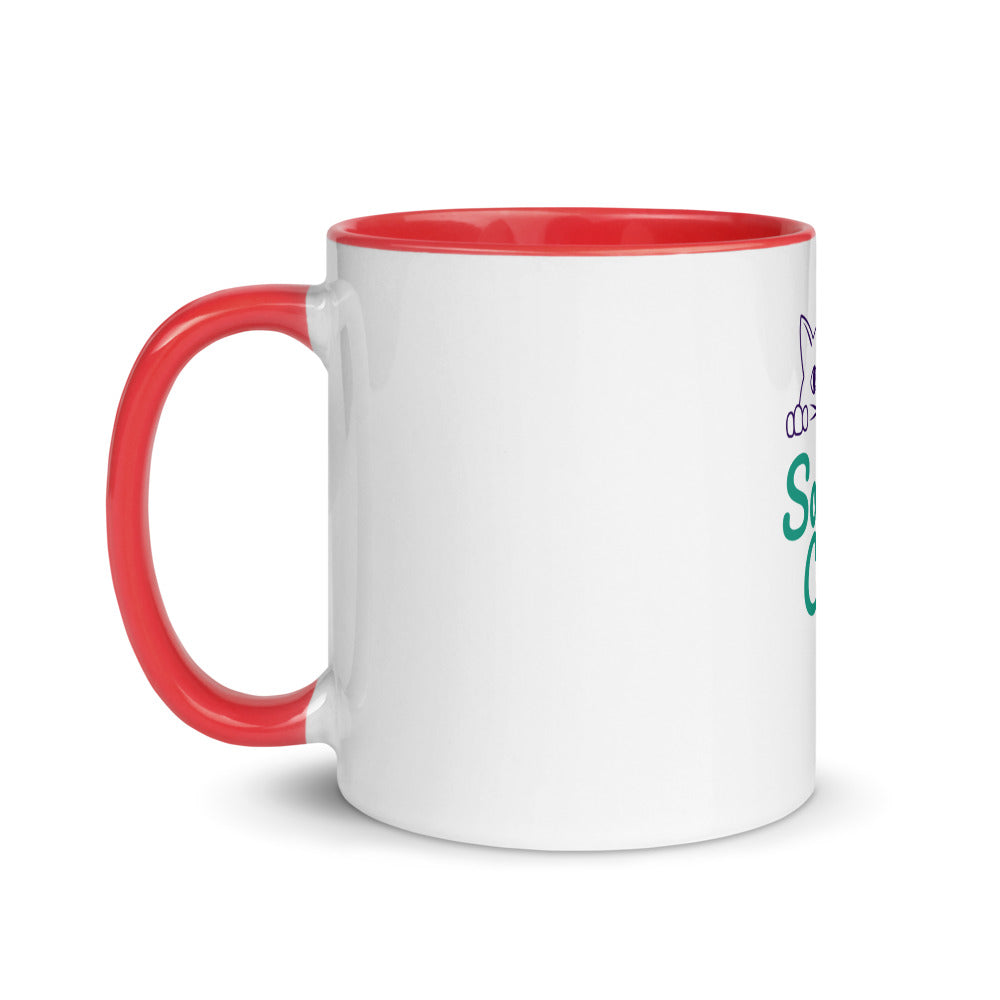 Sober Cat Mug with Color Inside
