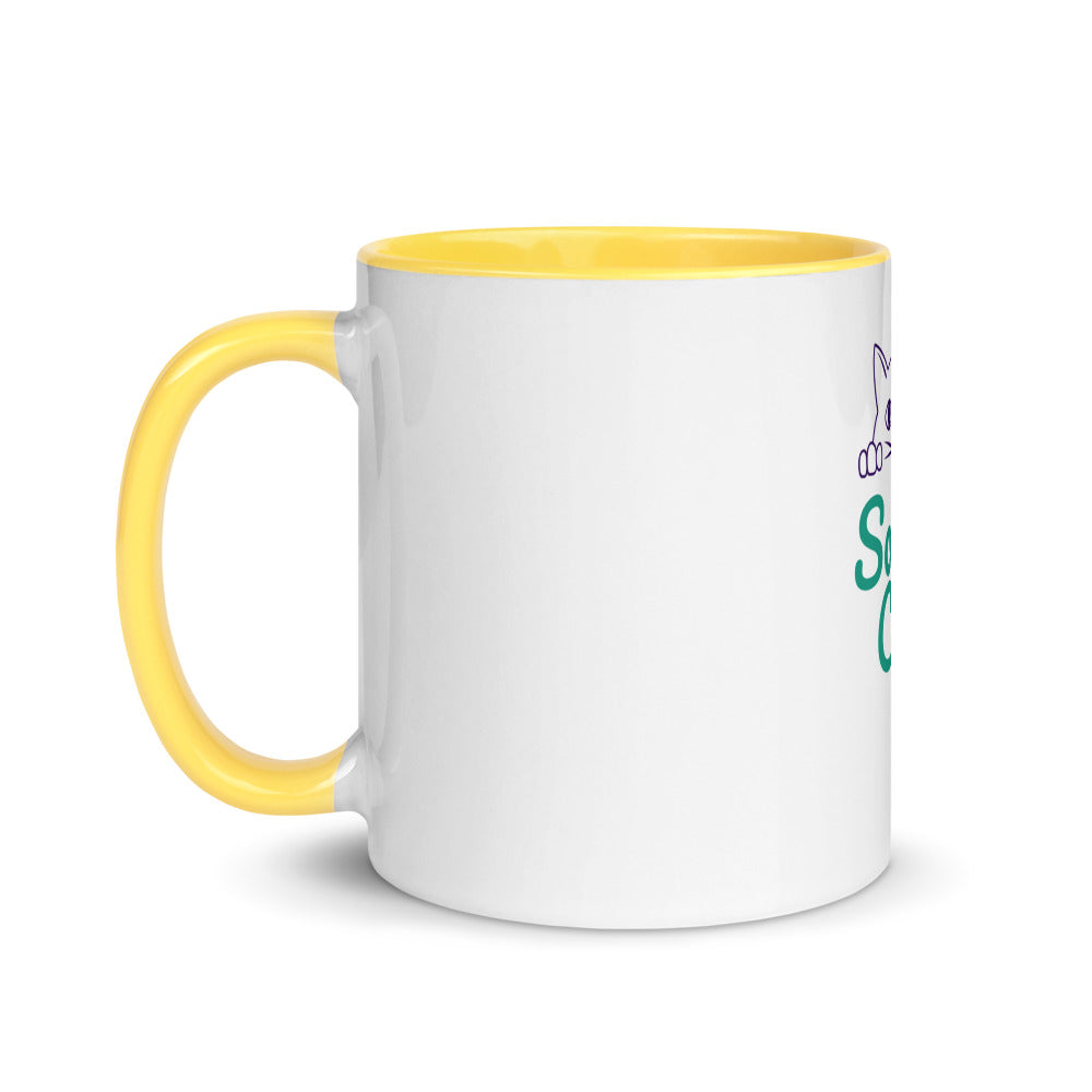 Sober Cat Mug with Color Inside